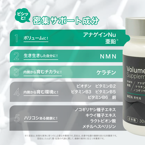DR ZEROメンズヘアグロースサポート（サプリメント）