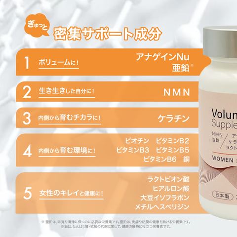 DR ZERO レディース ヘアボリュームサポート（サプリメント）